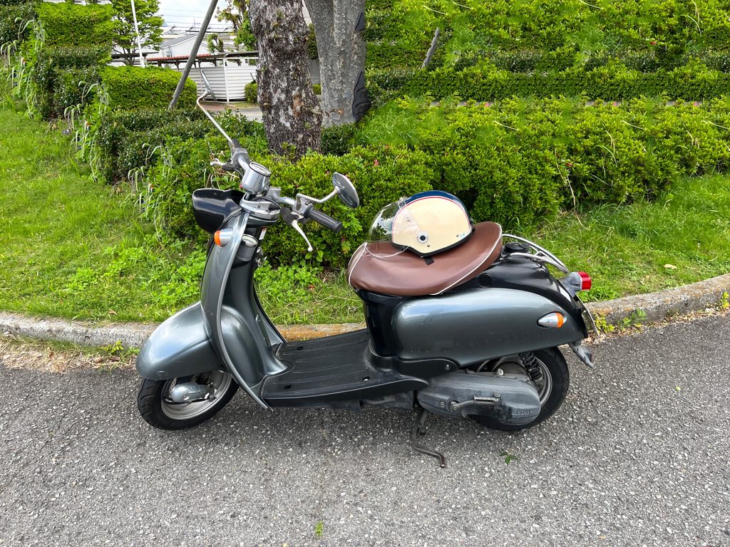 原付とヘルメット